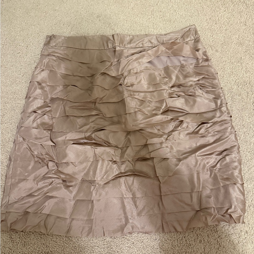 LOFT Shimmering Taupe Mini Skirt